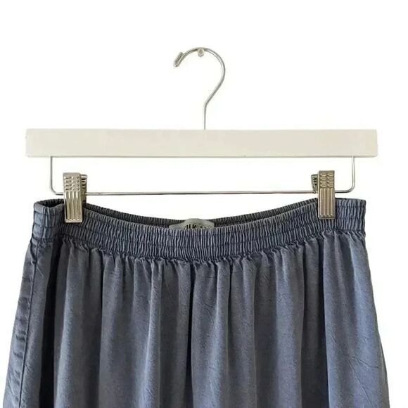 Lauren K Sport Slip On Minimalist Blue Washed Elastic Waist Maxi SZ M # 1936 - Picture 2 of 10